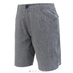 AFTCO Men's Cloudburst Fishing Shorts 10", Charcoal Heather Gray Size 30